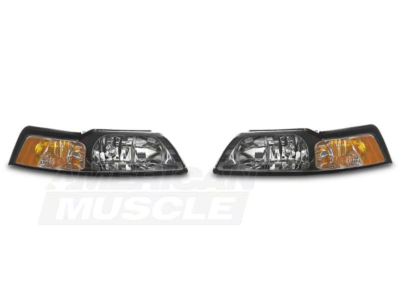 Raxiom — Raxiom 99-04 Ford Mustang Axial Series OE Style Headlights- Chrome Housing (Clear Lens)
Headlights - view 2