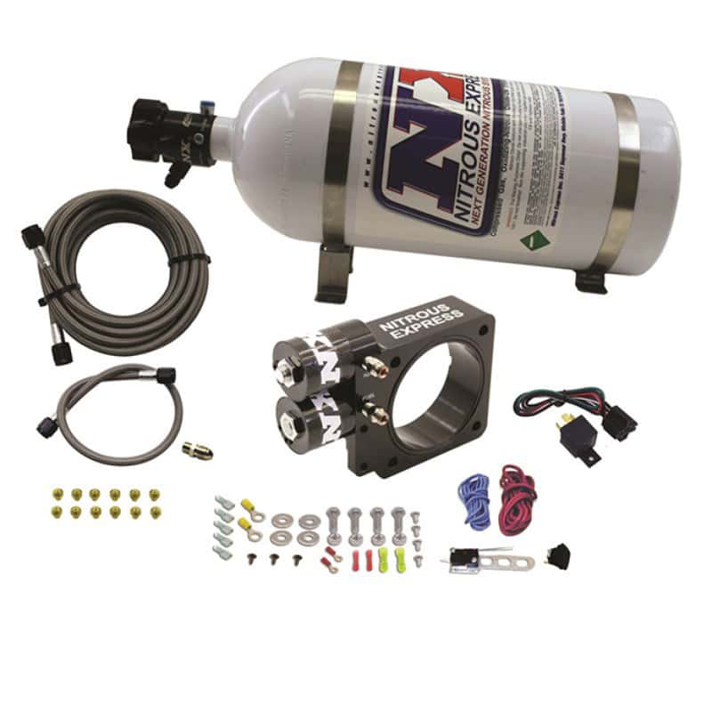 Nitrous Express — Nitrous Express 86-93 Ford Mustang GT 5.0L (Pushrod) Nitrous Plate Kit w/10lb Bottle
Injection System Kit
The Nitrous Express - view 2