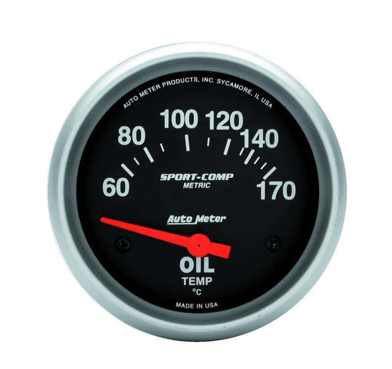 AutoMeter — Autometer Sport-Comp 66.7mm 60-170 Deg C Short Sweep Electronic Oil Temperature Gauge
2-5/8" OIL TEMP, 60- - view 2