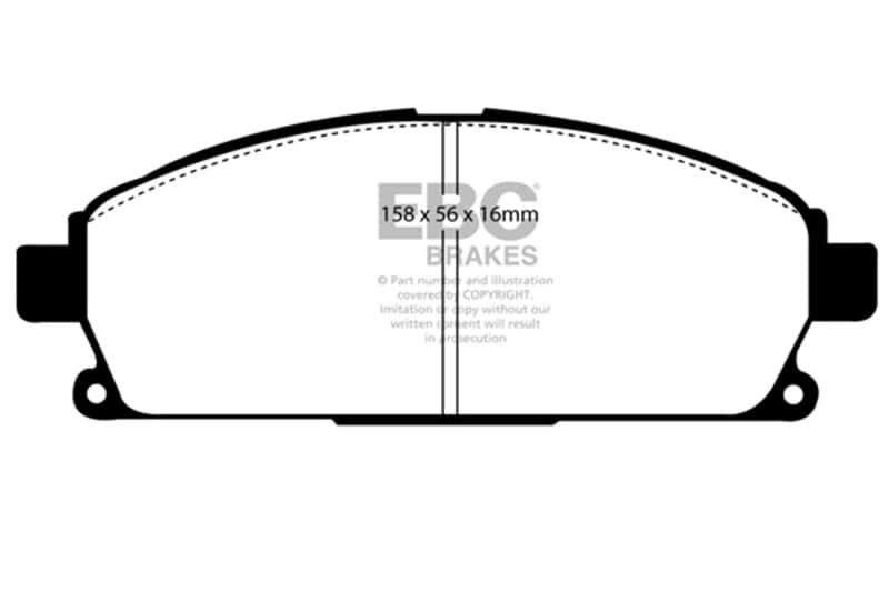 EBC — EBC 03-06 Acura MDX 3.5 Ultimax2 Front Brake Pads
Disc Brake Pad - view 1