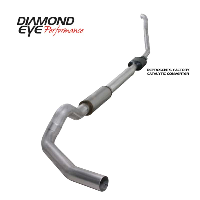Diamond Eye Performance — Diamond Eye KIT 5in Turbo Back SGL AL: 94-97 FORD 7.3L F250/F350 PWRSTROKE NFS W/ CARB EQUIV STDS
KIT; 5in.; TBSGL; AL - view 1
