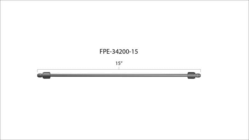 Fleece Performance — Fleece Performance 15in High Pressure Fuel Line (8mm x 3.5mm Line, M14x1.5 Nuts) - view 2