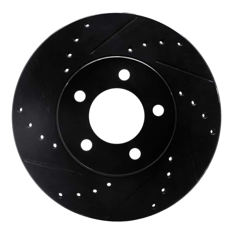 R1 Concepts — R1 91-00 Ford Thunderbird Front Left Drilled & Slotted Black Brake Rotor
R1 Brake Rotor Drill - view 1