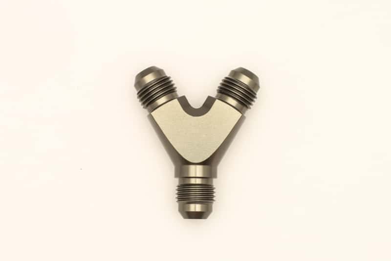 DeatschWerks — DeatschWerks 6AN Male Flare + 6AN Male Flare to 6AN Male Flare Y Block Fitting - view 4