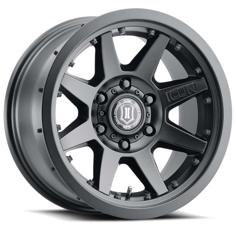 ICON — ICON Rebound Pro 17x8.5 6x5.5 25mm Offset 5.75in BS 95.1mm Bore Satin Black Wheel
REBOUND PRO WHEEL - view 1