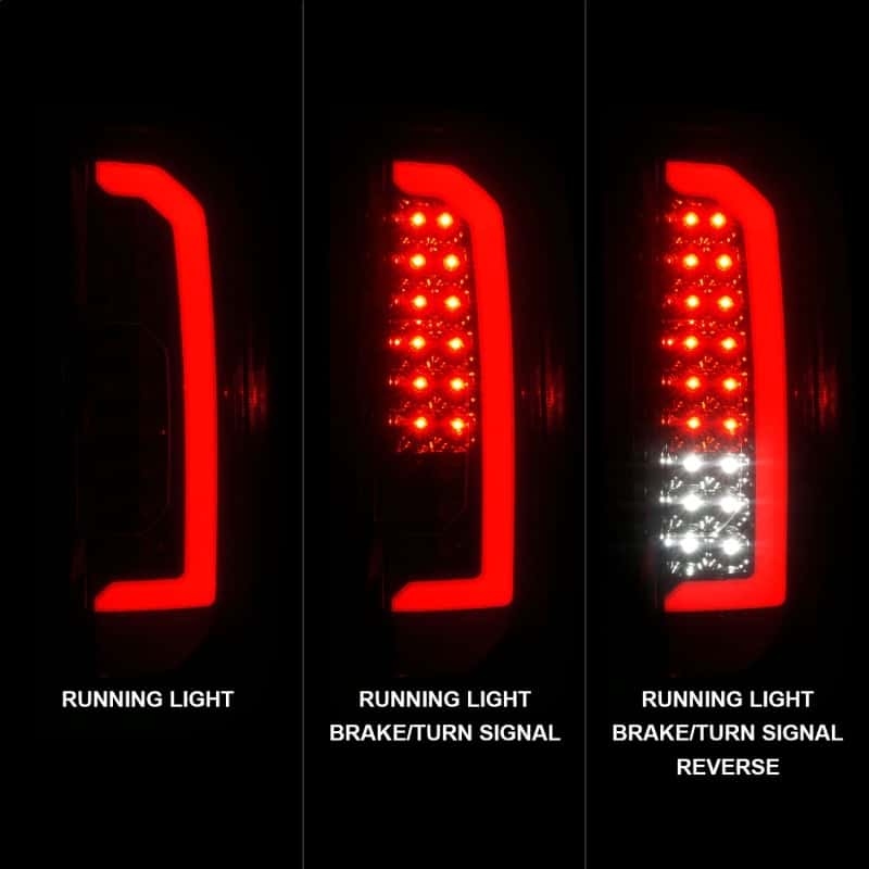 ANZO — ANZO 15-21 GMC Canyon Full LED Tail Lights w/ Red Lightbar Black Housing Smoke Lens
Tail Light Set - view 3