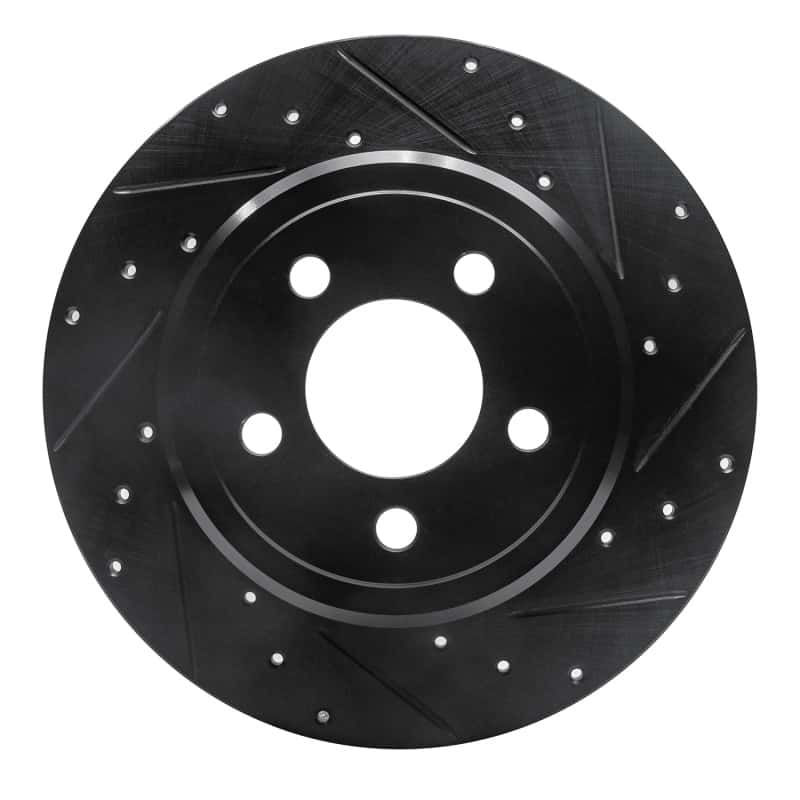 R1 Concepts — R1 05-23 Chrysler 300 Rear Right Drilled & Slotted Black Brake Rotor
R1 Brake Rotor Drill - view 1