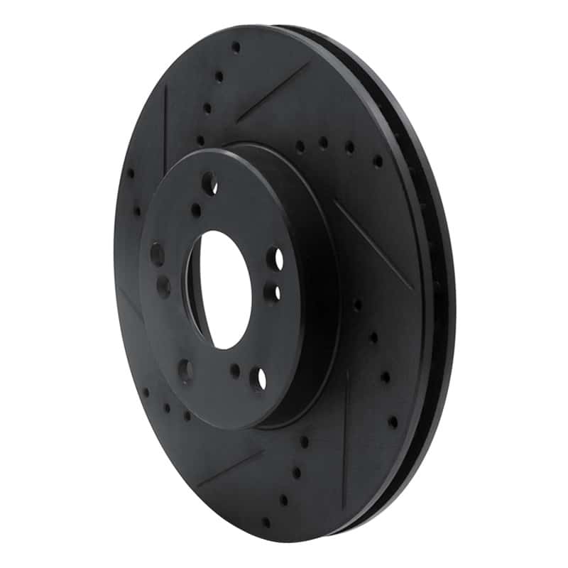 R1 Concepts — R1 06-15 Honda Civic Front Left Drilled & Slotted Black Brake Rotor
R1 Brake Rotor Drill - view 2