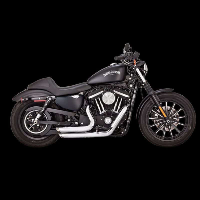 Vance and Hines — Vance & Hines HD Sportster 14-22 Shortshots Stag Chrome Full System Exhaust - view 2