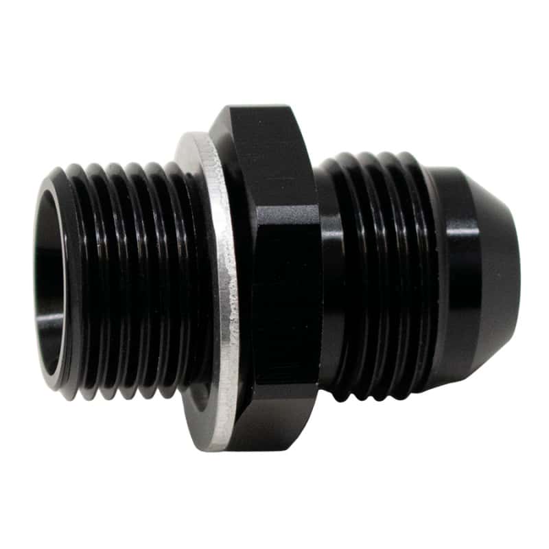 DeatschWerks — DeatschWerks 8AN Male Flare to M18 X 1.5 Male Metric Adapter (Incl Washer) - Anodized Matte Black
Lines & Fittings - view 1