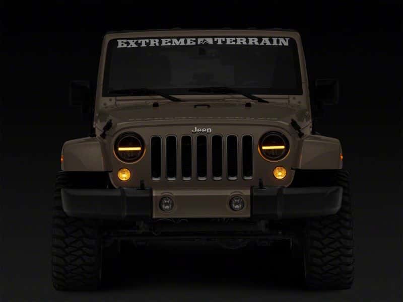 Raxiom — Raxiom 97-18 Jeep Wrangler TJ & JK Axial 7-In LED Headlights w/ DRL - Blk Housing (Clear Lens)
Headlights - view 8