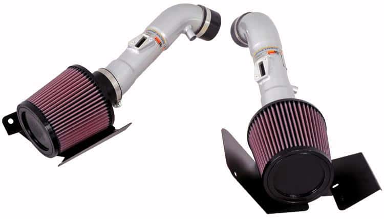 K&N Engineering — K&N 07-08 350z Dual Silver Typhoon Short Ram Intake
Performance Air Inta
Air Intake System - view 2