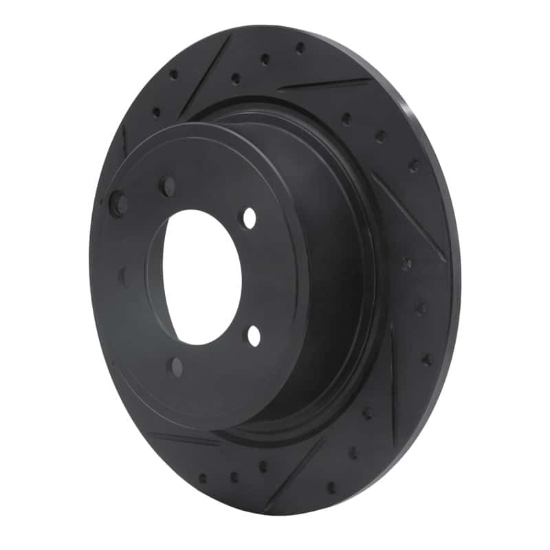 R1 Concepts — R1 07-17 Chrysler 200 Rear Left Drilled & Slotted Black Brake Rotor
R1 Brake Rotor Drill - view 2