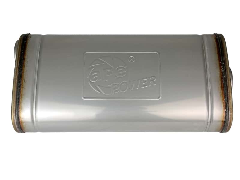 aFe — aFe MACH Force XP 304 Stainless Steel Muffler 2.5in Center/Offset 18in L x 9in W x 4in H
Stainless Muffler - view 2