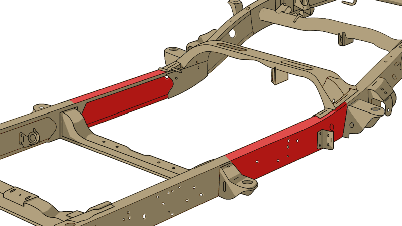 RustBuster — Rust Buster 1999-2006 Chevy & GMC Trucks Center Rear Frame Repair Kit - Left - view 6