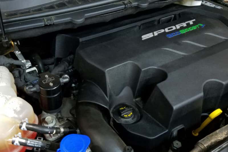 J&L — J&L 2015-2024 Ford Edge Sport/ST Passenger Side Oil Separator 3.0 - Black Anodized
Oil Separator - view 4