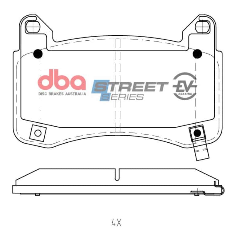 DBA — DBA 17-23 Tesla 3 (w/355mm Front Rotor) Front SSEV Street Series Brake Pads
Brake Pad - view 1