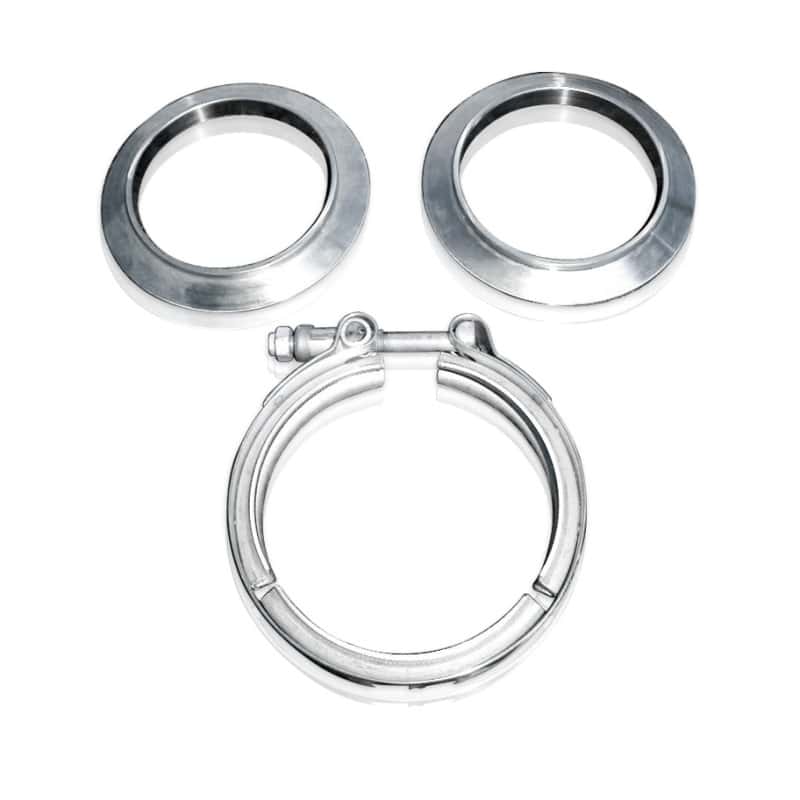 Stainless Works — Stainless Works V Band SS Coupling Kit for 3 1/2in tubing
V-Band Clamp Kit - view 1