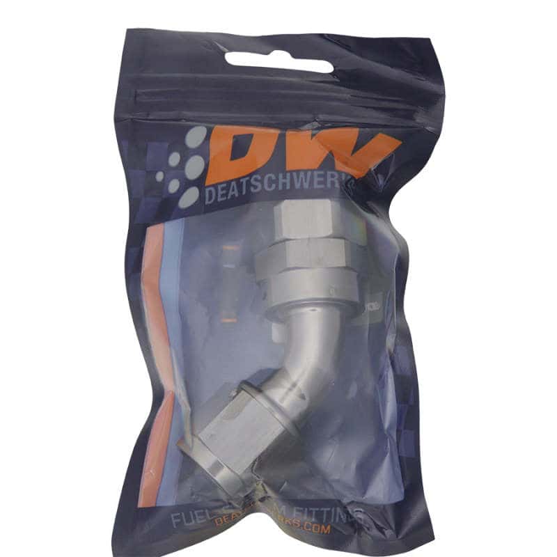 DeatschWerks — DeatschWerks 10AN Female Swivel 45-Degree Hose End PTFE (Incl. 1 Olive Insert) - view 2