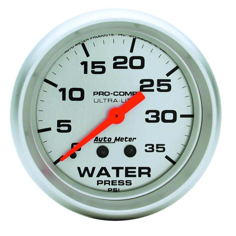 AutoMeter — Autometer 66.7mm 35 PSI Mechanical Water Pressure Gauge
2-5/8" WATER PRESS, - view 2