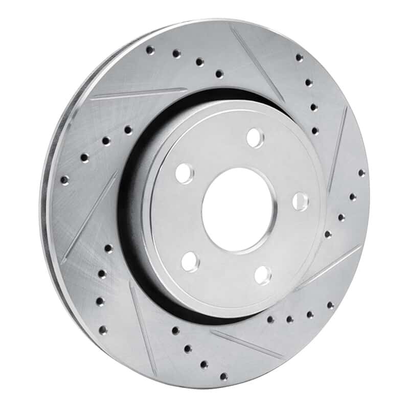 R1 Concepts — R1 05-10 Jeep Grand Cherokee Front Right Drilled & Slotted Silver Brake Rotor
R1 Brake Rotor Drill - view 2