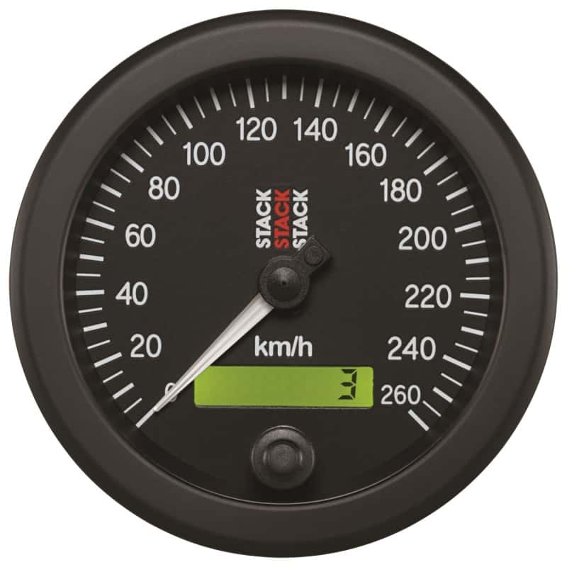 AutoMeter — Autometer Stack 88mm 0-260 KM/H Electronic Speedometer - Black
Spd Elec Blk 260km/h - view 1