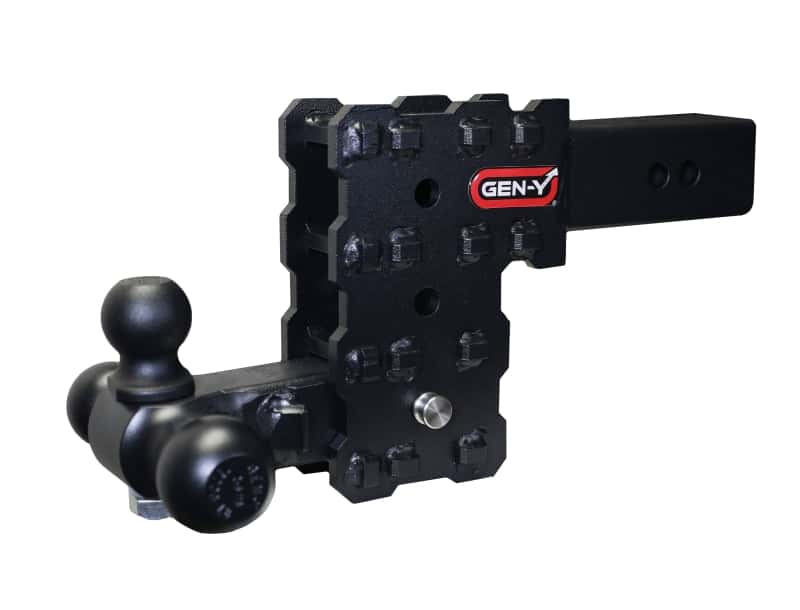 GEN-Y Hitch — Gen-Y Phantom-X 2.5in Solid Shank 5in Drop 1.6K TW 16K Hitch w/GH-052 Tri-Ball Mount
Drop Hitch - view 3