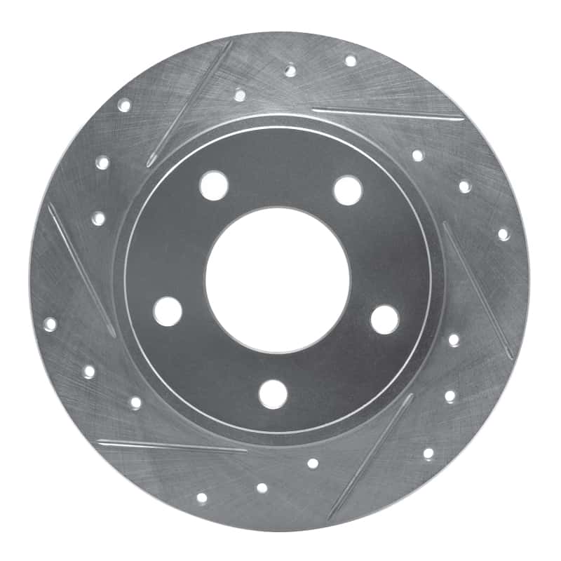 R1 Concepts — R1 93-03 Ford Probe Rear Left Drilled & Slotted Silver Brake Rotor
R1 Brake Rotor Drill - view 1