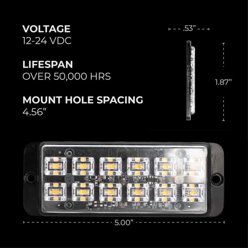 Putco — Putco Stinger PRO 12 5in LED Lighthead - (Amber/White) - view 6