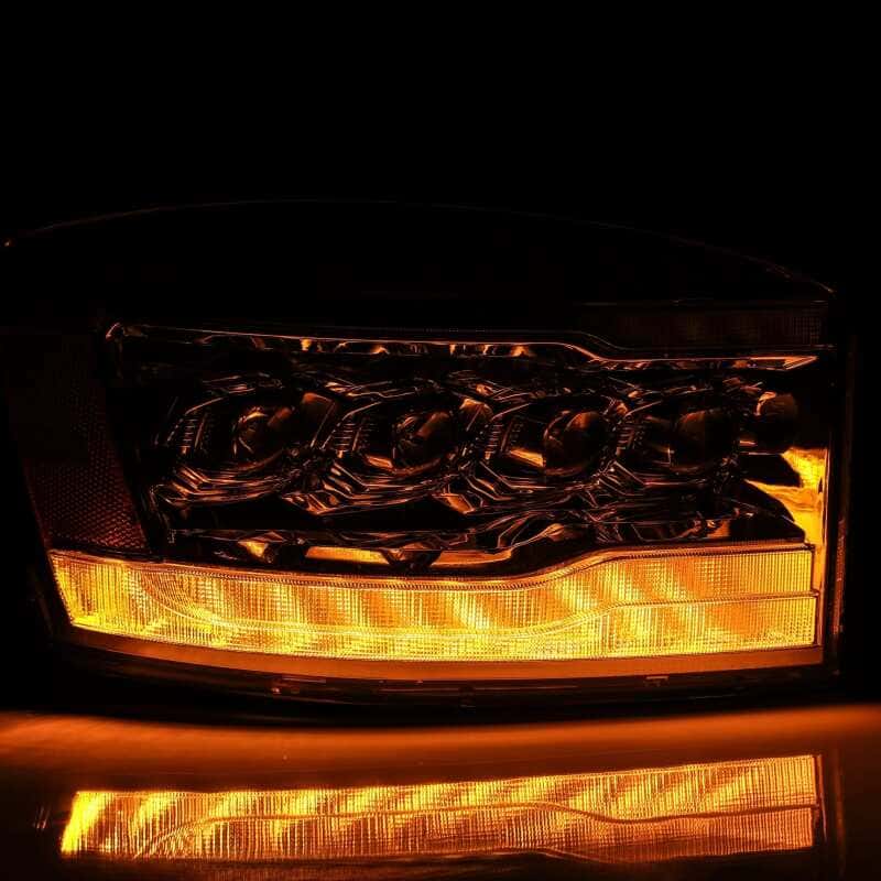 AlphaRex — AlphaRex 06-08 Dodge Ram 1500HD NOVA LED Proj Headlights Plank Style Blk w/Seq Signal/DRL/Amber LED
Projector Headlights - view 6