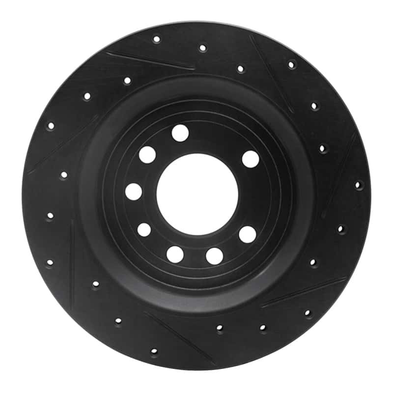 R1 Concepts — R1 08-11 Saab 9-3 Rear Left Drilled & Slotted Black Brake Rotor
R1 Brake Rotor Drill - view 5