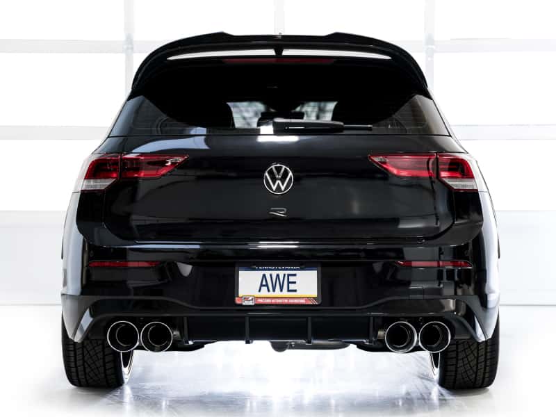 AWE Tuning — AWE MK8 Volkswagen Golf R 3in Touring Edition Quad Exhaust - Chrome Silver Tips
Touring Catback - view 4