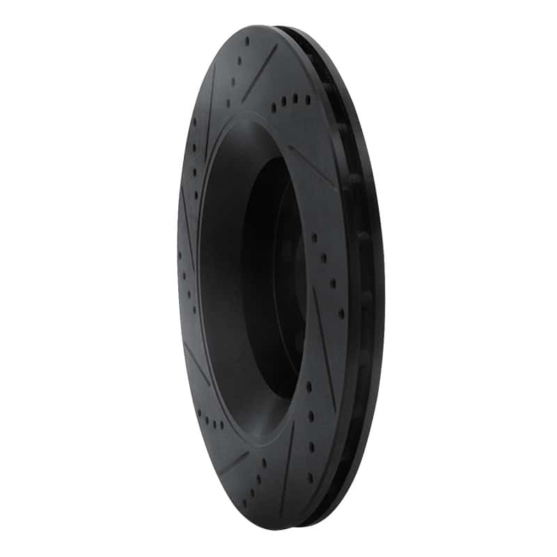 R1 Concepts — R1 2017-2024 Maserati Ghibli Rear Right Drilled & Slotted Black Brake Rotor
R1 Brake Rotor Drill - view 4