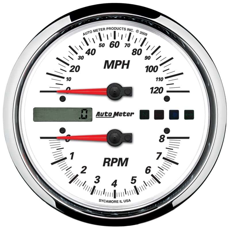 AutoMeter — Autometer Pro-Cycle Gauge Tach/Speedo 4 1/2in 8K Rpm/120 Mph White
4" RPM/SP 8K/120 W P - view 1
