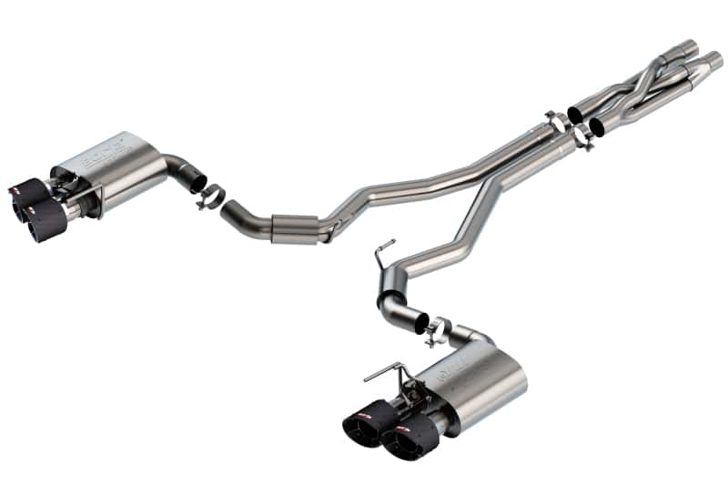 Borla — Borla 2020 Ford GT500 5.2L AT 3in ATAK CatBack Exhaust w/ Carbon Fiber Tips
Cat-Back System - view 1