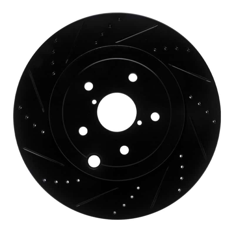 R1 Concepts — R1 18-25 Subaru WRX Rear Left Drilled & Slotted Black Brake Rotor
R1 Brake Rotor Drill - view 1