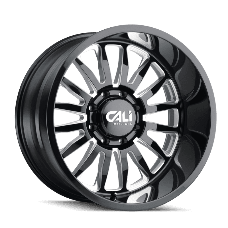 Cali Off-Road — Cali Off-Road 9110 Summit 24x14 / 8x165.1 BP / -76mm Offset / 125.2mm Hub Gloss Black Milled Wheel
9110 - view 1