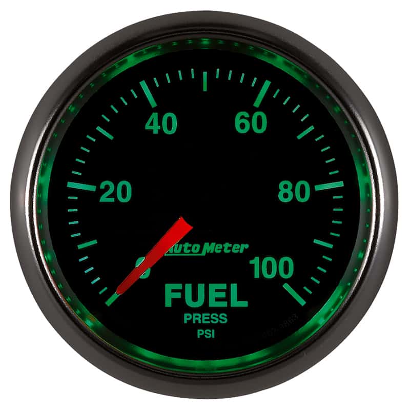 AutoMeter — Autometer GS 0-100 PSI Full Sweep Electronic Fuel Pressure Gauge
2-1/16" FUEL PRESS, - view 10
