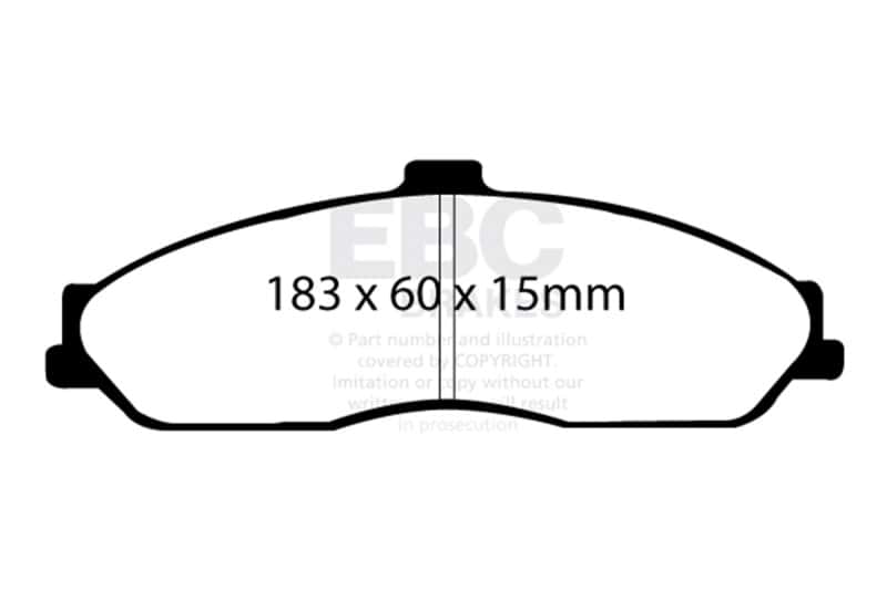 EBC — EBC 03-04 Cadillac XLR 4.6 Redstuff Front Brake Pads
Disc Brake Pad - view 1