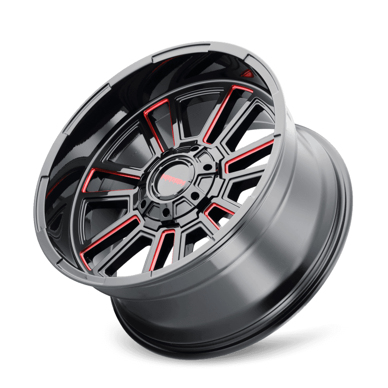 Mayhem — Mayhem 8115 Apollo 20x9 / 8x170 BP / 0mm Offset / 125.2mm Hub Black w/ Prism Red Wheel
MAYHEM 8115 - view 6