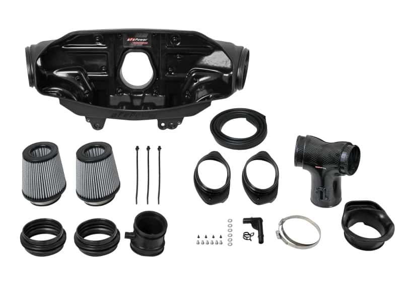 aFe — aFe 2020 Corvette C8 Track Series Carbon Fiber Cold Air Intake System With Pro DRY S Filters
Track Series Intake  - view 3
