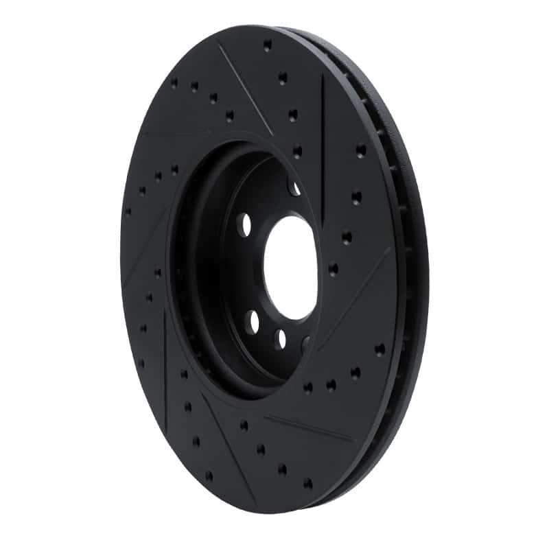 R1 Concepts — R1 16-24 Mini Cooper Countryman Front Left Drilled & Slotted Black Brake Rotor
R1 Brake Rotor Drill - view 4
