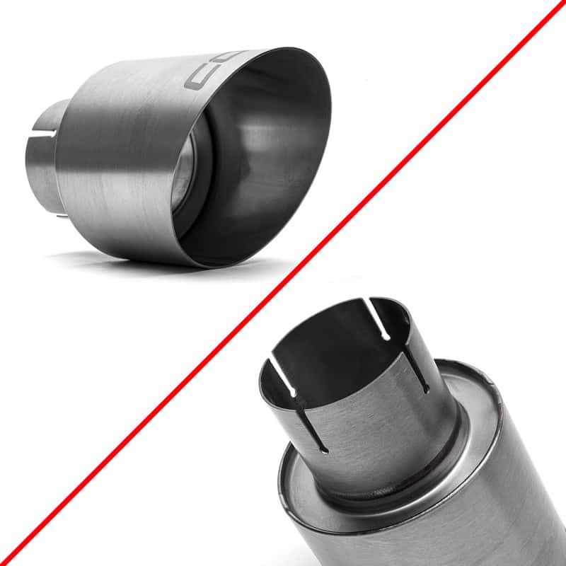 COBB — Cobb Volkswagen GTI MK7/MK7.5/MK8 Brushed Titanium Tip Kit - view 3