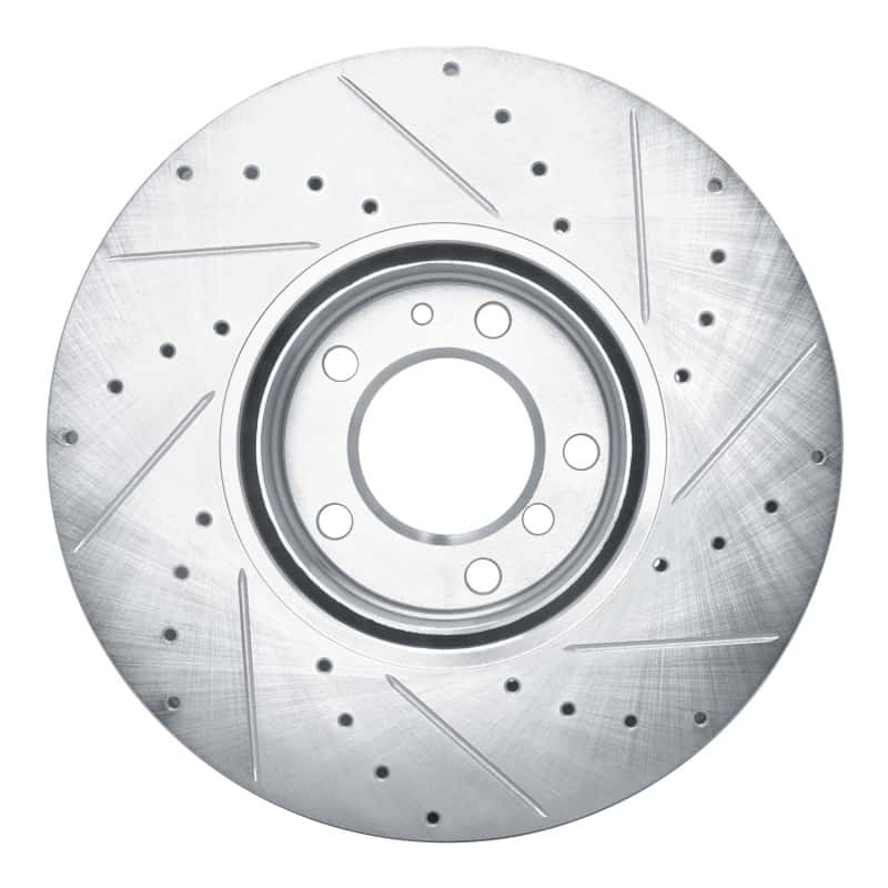 R1 Concepts — R1 00-03 BMW 540I Front Left Drilled & Slotted Silver Brake Rotor
R1 Brake Rotor Drill - view 5