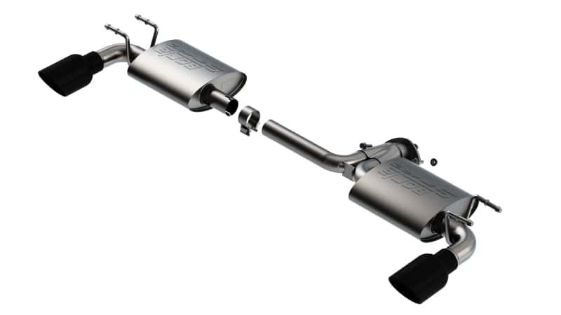Borla — Borla 19-21 Mazda 3 Hatchback 2.0/2.5L NA S-Type Axle-back Black Chrome Tips
Axle-Back System - view 2