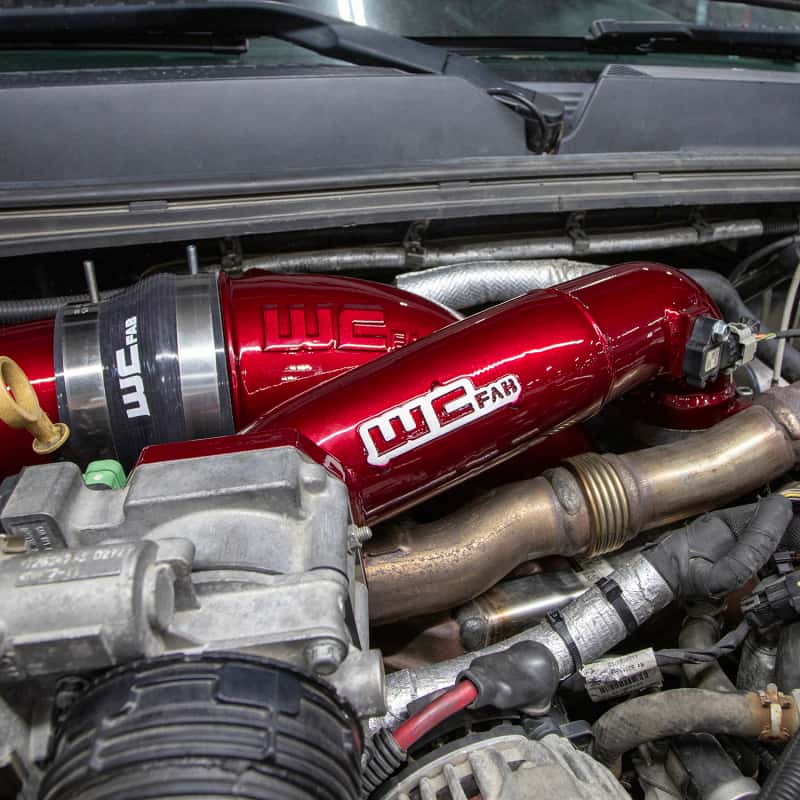 Wehrli — Wehrli 11-16 Duramax LML Passenger 3in. Upper Crossover Intercooler Pipe - Bengal Red
Crossover 11-16 BR - view 6