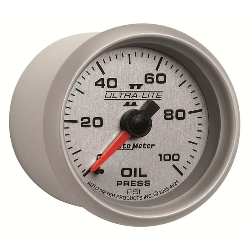 AutoMeter — Autometer Ultra-Lite II 52mm 0-100 PSI Mechanical Oil Pressure Gauge
2-1/16" OIL PRESS, 0 - view 10