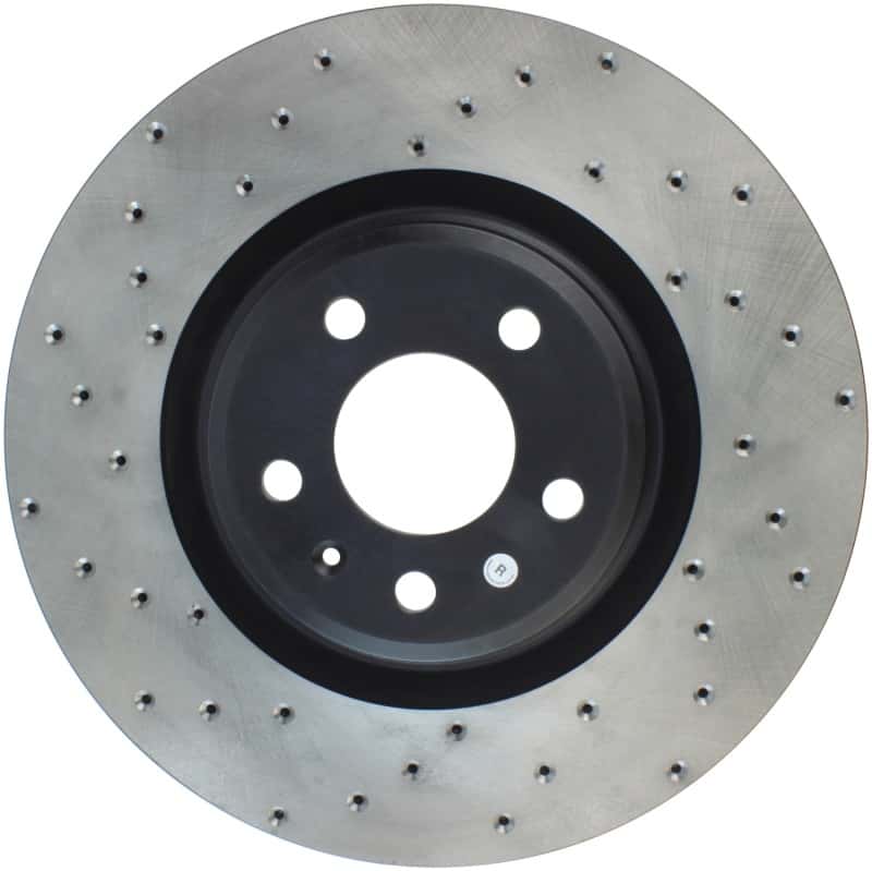 Stoptech — StopTech 12 Audi A6 Quattro/11-12 A7 Quattro/13 Q5/7-11/13 S4/12 S5 Front Right Drilled Rotor
Cross Drilled Rotor - view 2