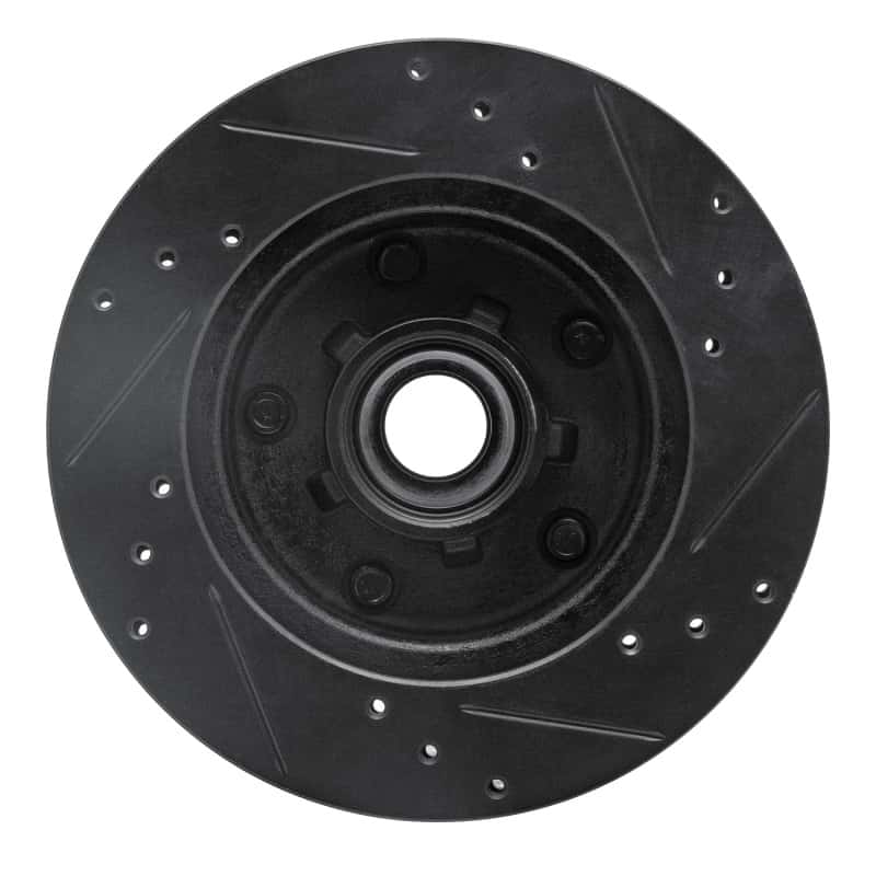 R1 Concepts — R1 1982-1995 Buick Regal Front Left Drilled & Slotted Black Brake Rotor
R1 Brake Rotor Drill - view 5
