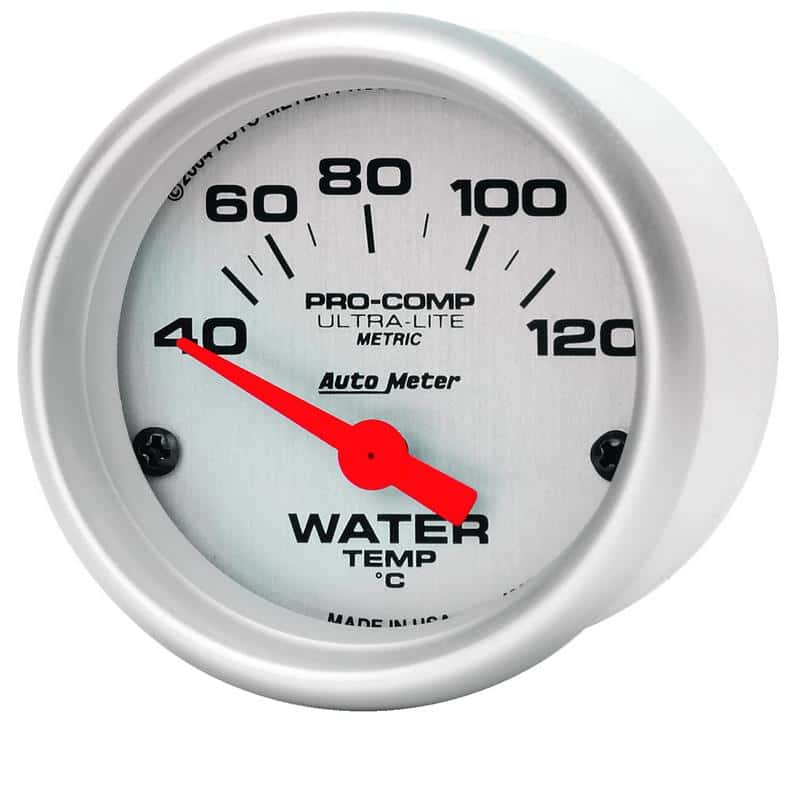 AutoMeter — Autometer Ultra-Lite 52mm 40-120 Deg C Short Sweep Electronic Water Temp Gauge
2" WATER TEMP, 40-12 - view 3